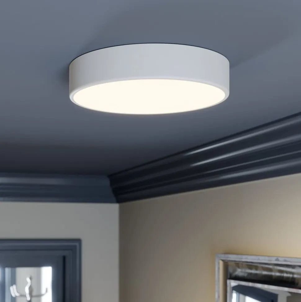 Loftlampe Cleo, Ø 40 cm, IP20, hvid, metal, E27