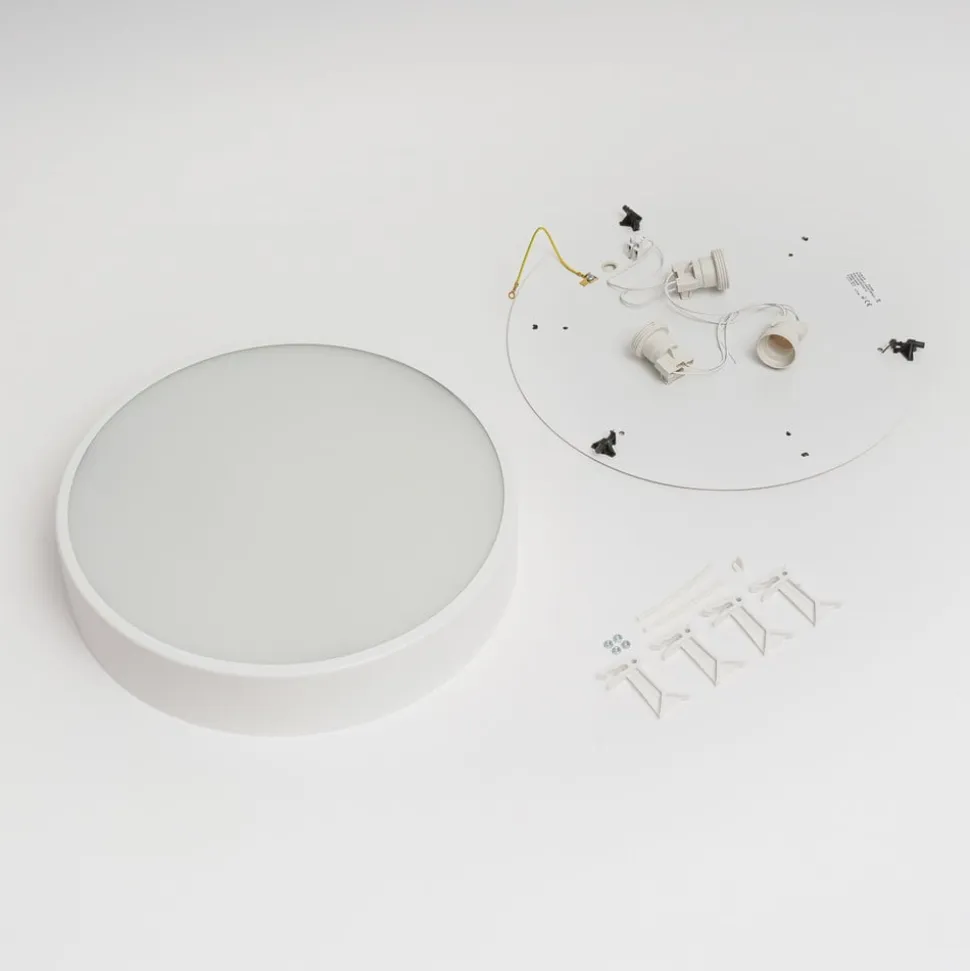 Loftlampe Cleo, Ø 40 cm, IP20, hvid, metal, E27