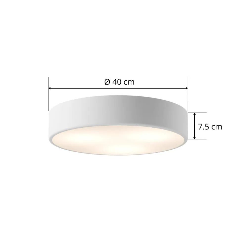 Loftlampe Cleo, Ø 40 cm, IP20, hvid, metal, E27