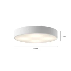 Loftlampe Cleo, Ø 50 cm, IP20, hvid, metal, E27