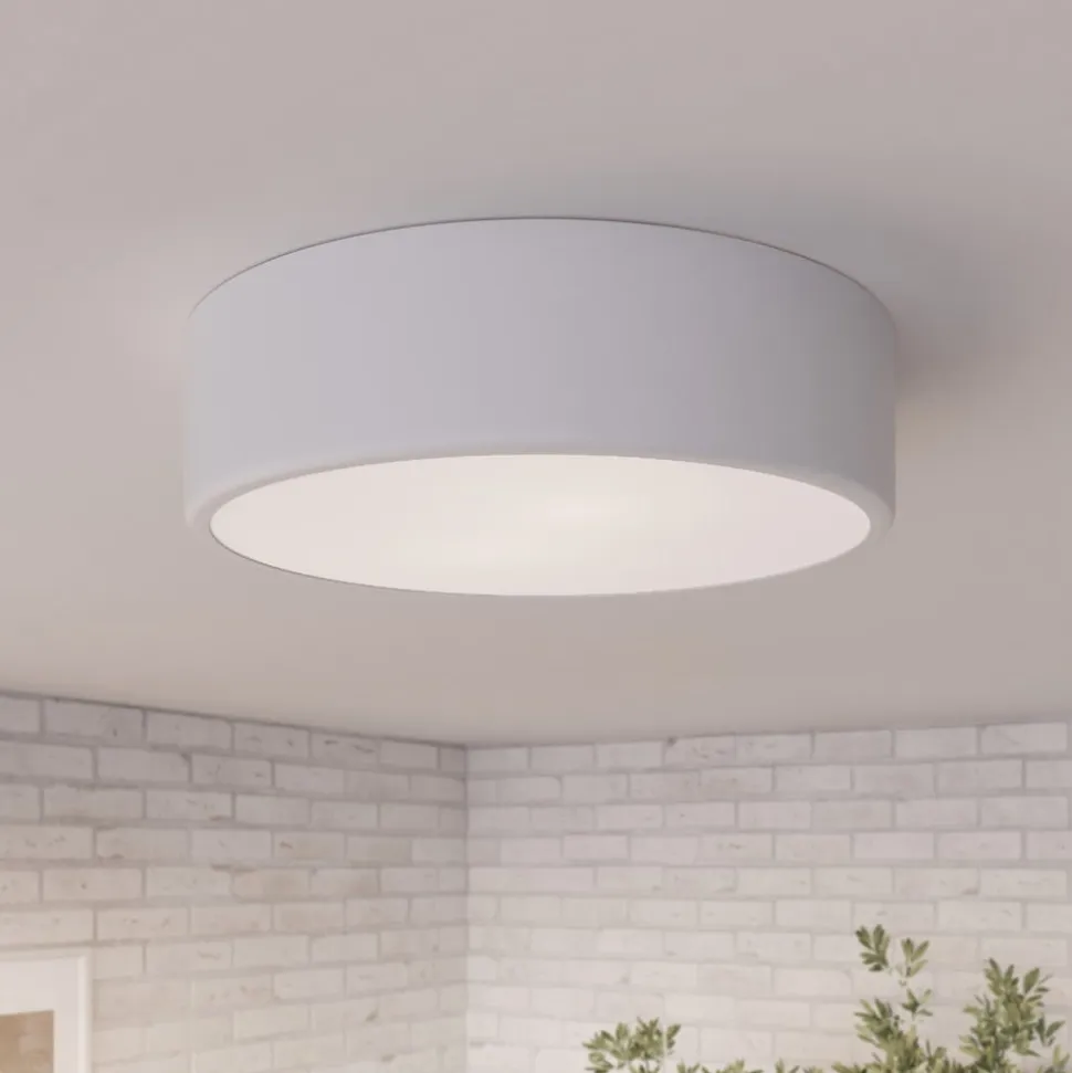 Loftlampe Cleo, Ø 30 cm, IP20, hvid, metal, E27