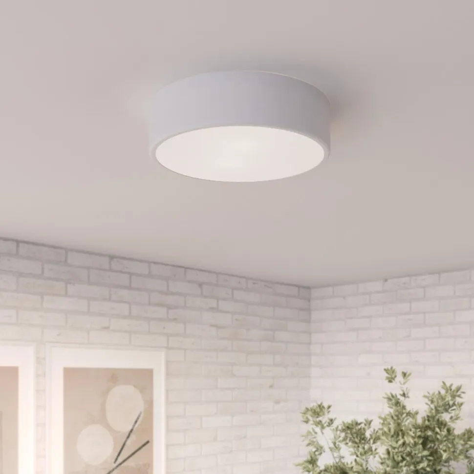 Loftlampe Cleo, Ø 30 cm, IP20, hvid, metal, E27