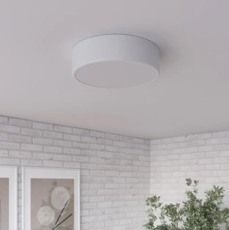 Loftlampe Cleo, Ø 30 cm, IP20, hvid, metal, E27