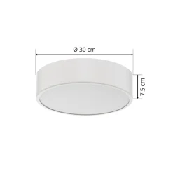 Loftlampe Cleo, Ø 30 cm, IP20, hvid, metal, E27