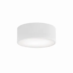 Loftlampe Cleo, Ø 20 cm, IP54, hvid, metal, E27