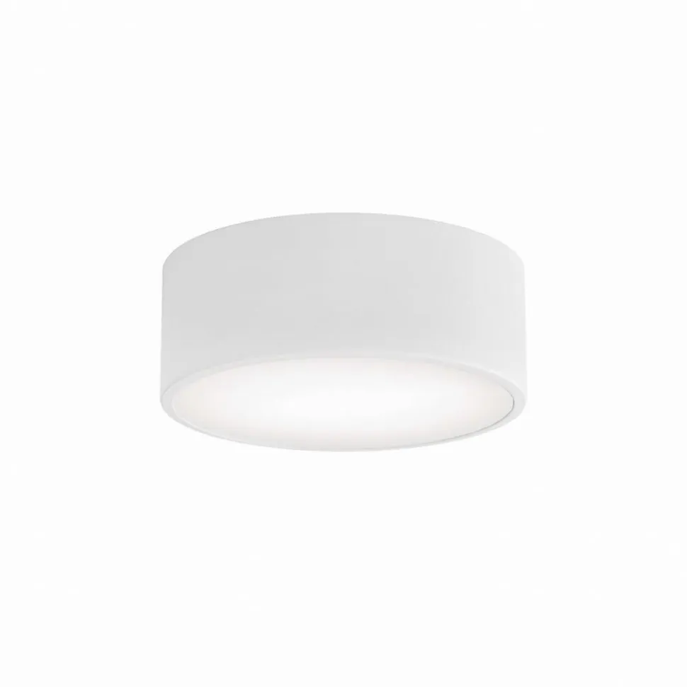 Loftlampe Cleo, Ø 20 cm, IP54, hvid, metal, E27