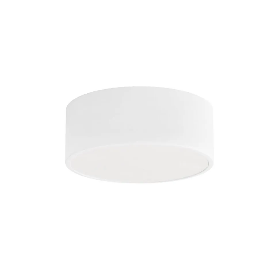 Loftlampe Cleo, Ø 20 cm, IP54, hvid, metal, E27