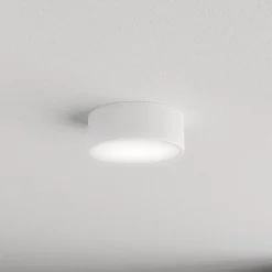 Loftlampe Cleo, Ø 20 cm, IP54, hvid, metal, E27