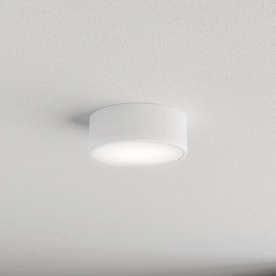 Loftlampe Cleo, Ø 20 cm, IP54, hvid, metal, E27