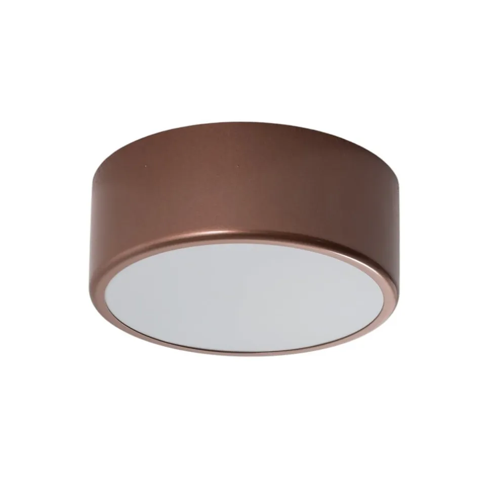 Loftlampe Cleo, Ø 20 cm, IP54, kobberfarvet, metal, E27