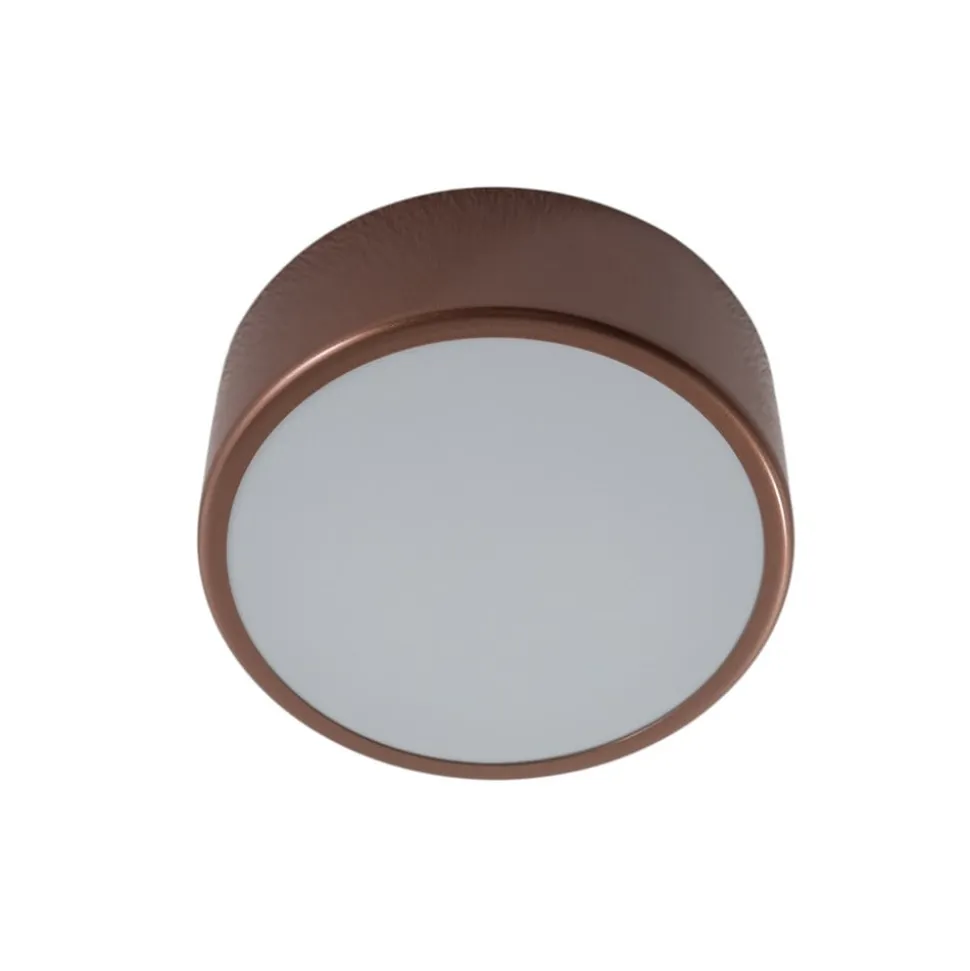 Loftlampe Cleo, Ø 20 cm, IP54, kobberfarvet, metal, E27