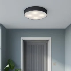 Loftlampe Cleo, Ø 50 cm, IP20, sort, metal, E27