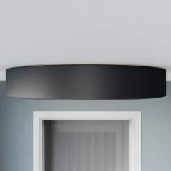 Loftlampe Cleo, Ø 50 cm, IP20, sort, metal, E27