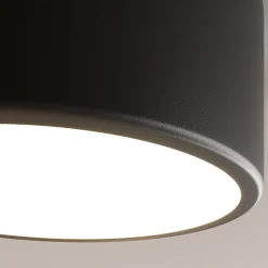 Loftlampe Cleo, Ø 20 cm, IP20, sort, metal, E27