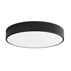 Loftlampe Cleo, Ø 50 cm, IP54, sort, metal, E27