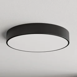 Loftlampe Cleo, Ø 50 cm, IP54, sort, metal, E27