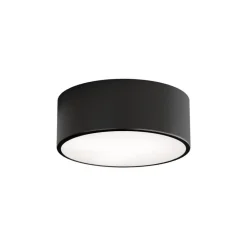 Loftlampe Cleo, Ø 20 cm, IP54, sort, metal, E27