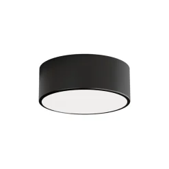 Loftlampe Cleo, Ø 20 cm, IP54, sort, metal, E27
