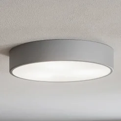 Loftlampe Cleo 400, grå, sensor, IP20, Ø 40 cm, metal