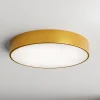 Loftlampe Cleo 500, guld, sensor, IP54, Ø 50 cm, metal