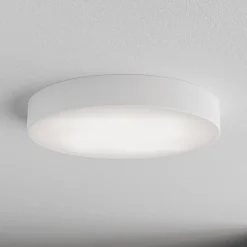 Loftlampe Cleo 500, hvid, sensor, IP54, Ø 50 cm, metal