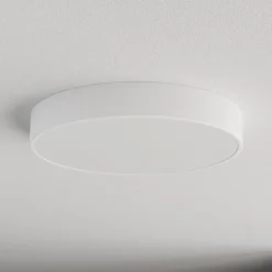 Loftlampe Cleo 500, hvid, sensor, IP54, Ø 50 cm, metal