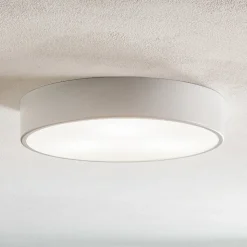 Loftlampe Cleo 400, hvid, sensor, IP20, Ø 40 cm, metal