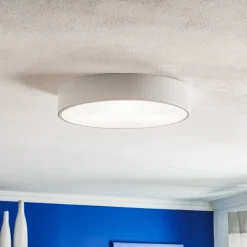 Loftlampe Cleo 400, hvid, sensor, IP20, Ø 40 cm, metal