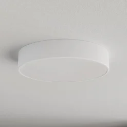 Loftlampe Cleo 400, hvid, sensor, IP54, Ø 40 cm, metal