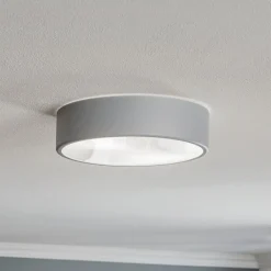 Loftlampe Cleo 300, IP54, Ø 30 cm grå
