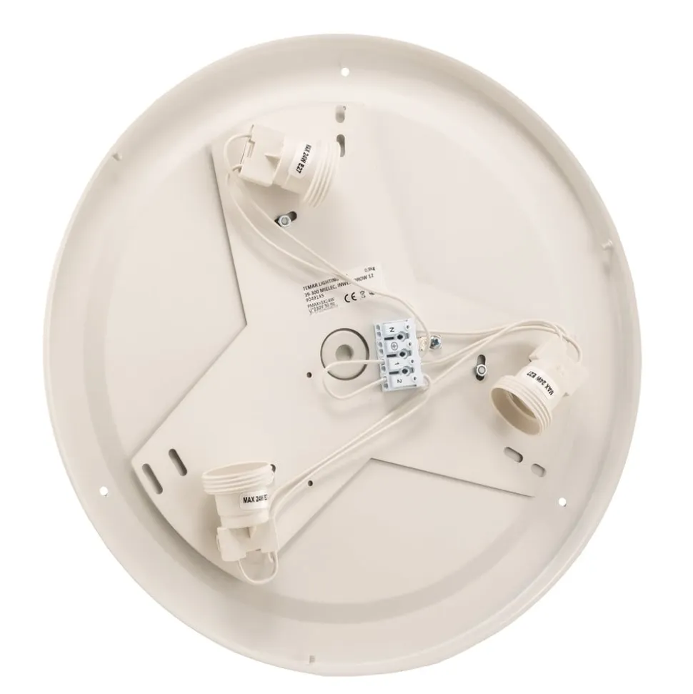 Loftlampe Cleo 400, IP54, Ø 40 cm hvid