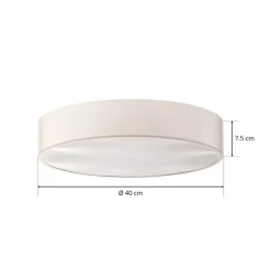 Loftlampe Cleo 400, IP54, Ø 40 cm hvid
