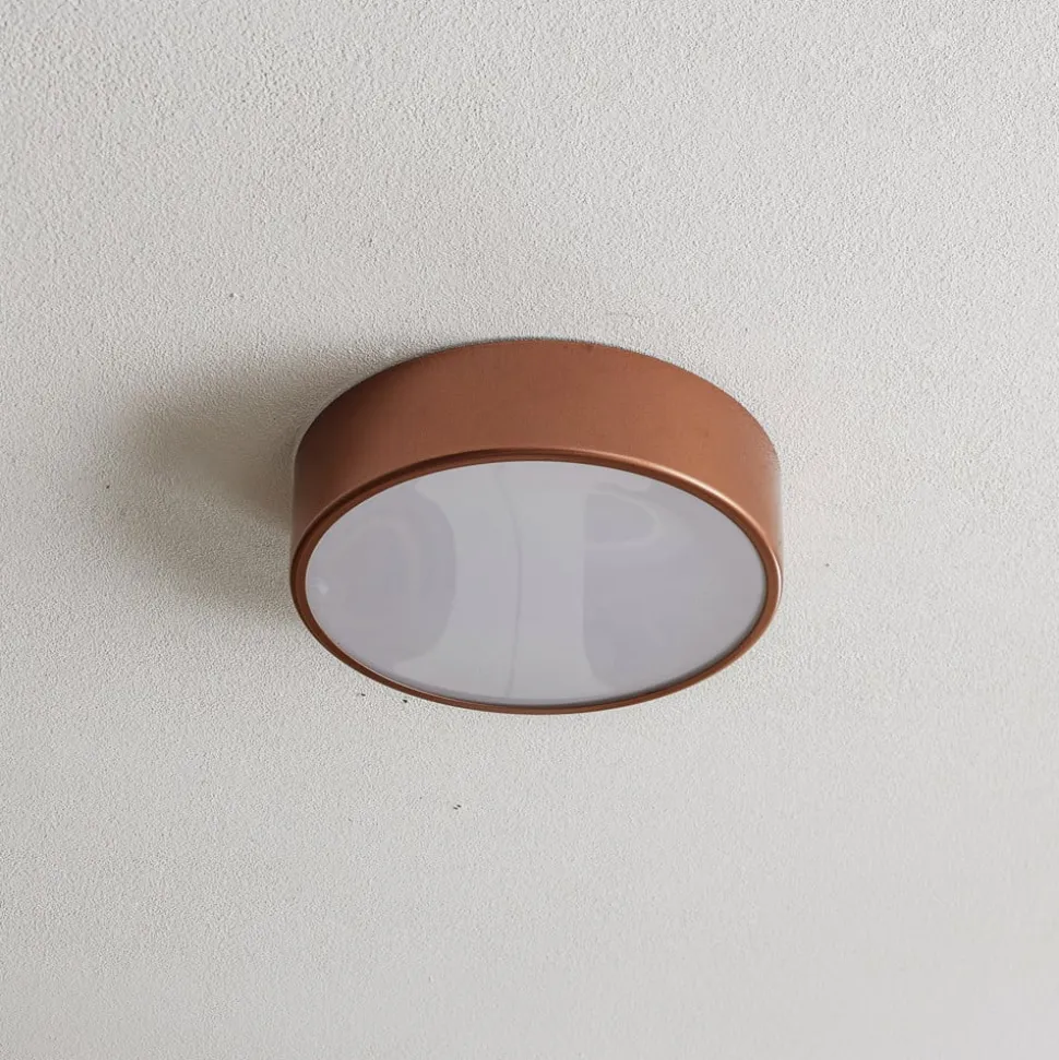 Loftlampe Cleo 300, IP54, Ø 30 cm kobber