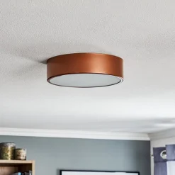 Loftlampe Cleo 300, IP54, Ø 30 cm kobber