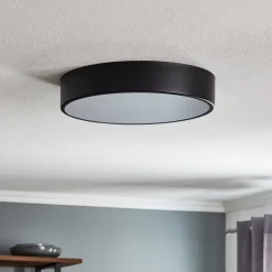 Loftlampe Cleo 400, IP54, Ø 40 cm sort