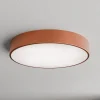 Loftlampe Cleo 500, kobber, sensor, IP54, Ø 50 cm, metal