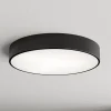 Loftlampe Cleo 500, sort, sensor, IP54, Ø 50 cm, metal