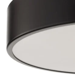 Loftlampe Cleo 400, sort, sensor, IP20, Ø 40 cm, metal