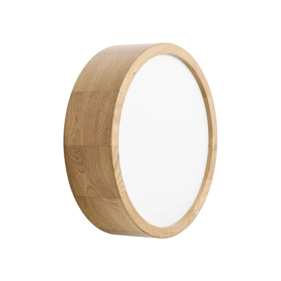 Loftlampe Cleo DR275, IP54, Ø 27,5 cm, egetræ, E27