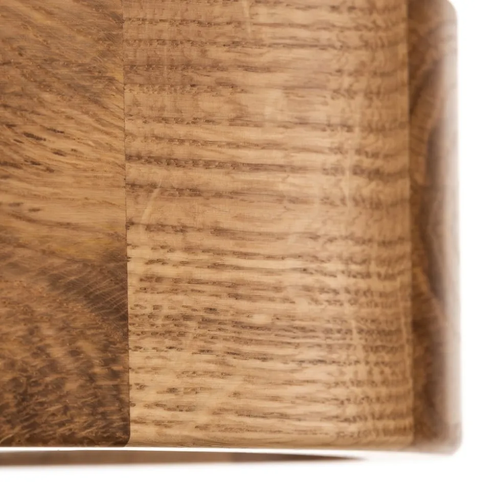 Loftlampe Cleo DR275, IP54, Ø 27,5 cm, egetræ, E27