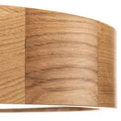 Loftlampe Cleo DR475, IP20, sensor, Ø 48 cm, egetræ