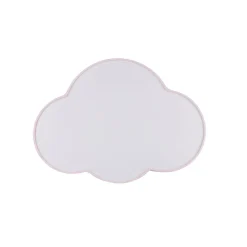 Loftlampe Cloud, lyserød, 43 cm lang, tekstil, sky, E27