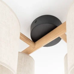 Loftlampe Deva, 4 lyskilder, tekstil