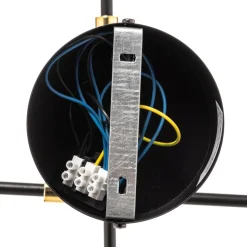 Loftlampe Ilia, sort/guld, 4 lyskilder