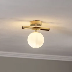 Loftlampe Linea, guld, 1 lyskilde