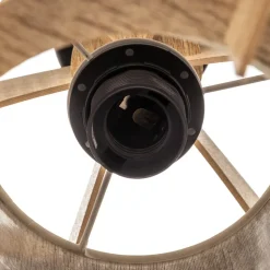 Loftlampe Modern C M med trælameller Ø 50 cm