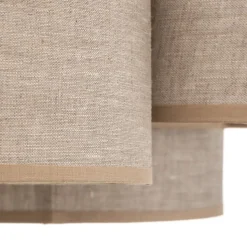 Loftlampe Mona Nature, 3 lyskilder, naturfarvet linned