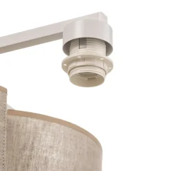 Loftlampe Mona Nature, 3 lyskilder, naturfarvet linned