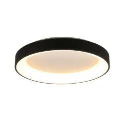 Loftlampe Niseko II CCT med fjernbetjening, Ø 78 cm, sort