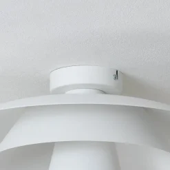 Loftlampe Plato, hvid, metal, Ø 38 cm, E27